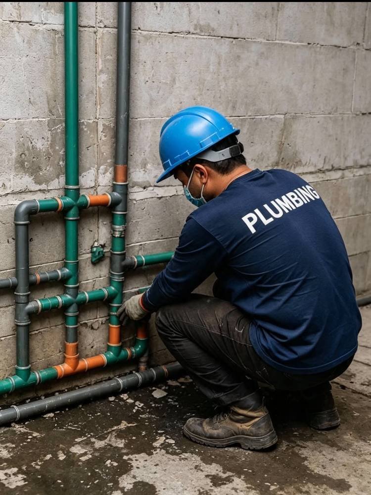 Water heater at pipe installation — aktwal na job ng Malabanan Plumbing